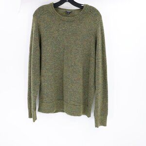 TODD SNYDER sweater mens large Mohair Wool Knit Crew Neck fuzzy green shaggy